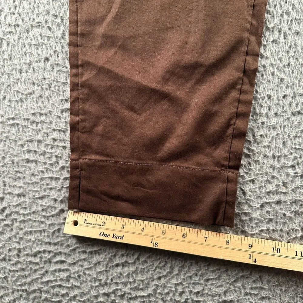 Banana Republic Pants‎ Womens M Tapered High-Rise Linen Blend Ankle Brown Casual